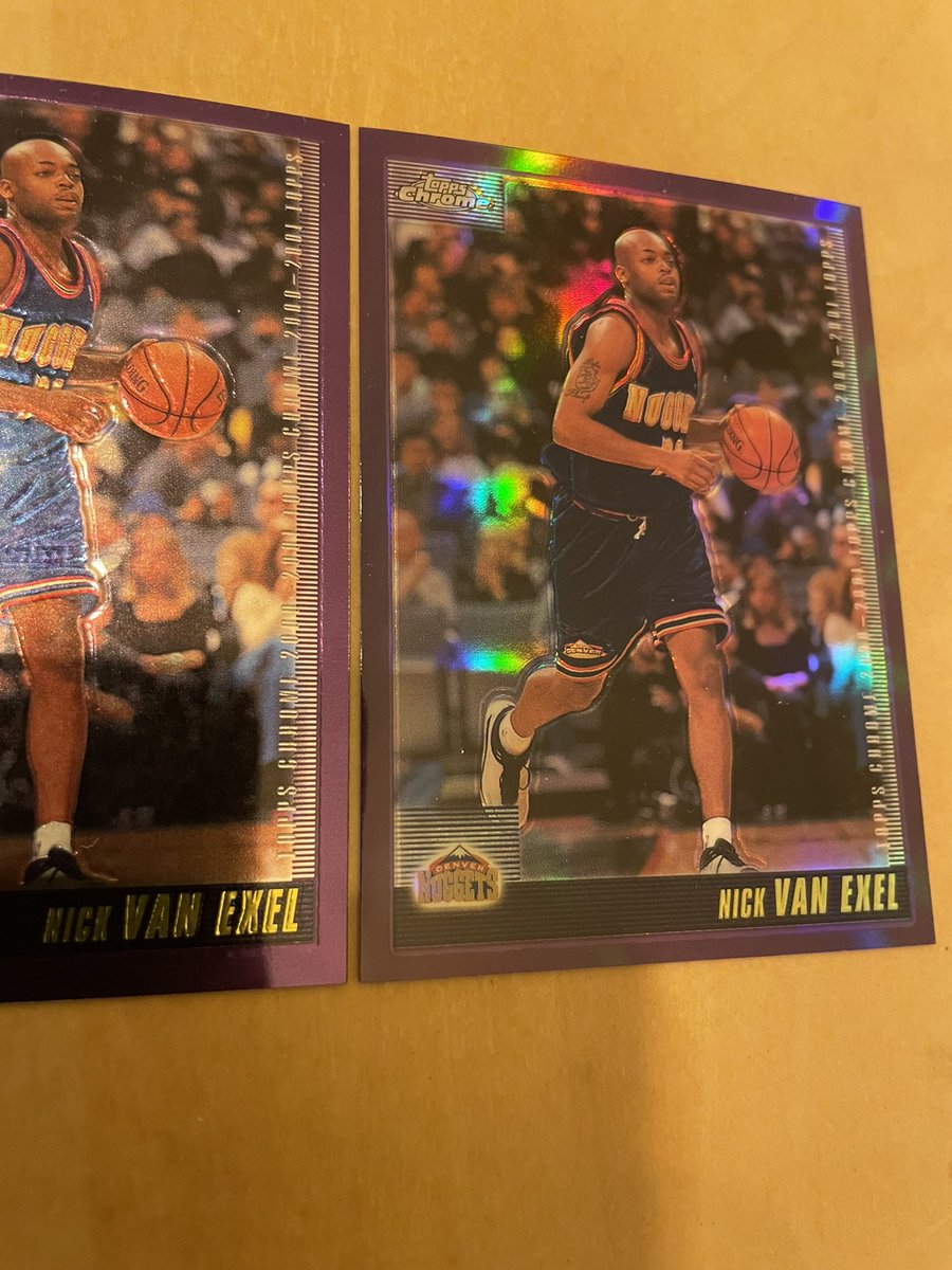 jex_cards's tweet image. I 🥰 refractors … and you ? 

#TradingsCards #ToppsChrome #Refractor #NBACards #NickVanExel #DenverNuggets