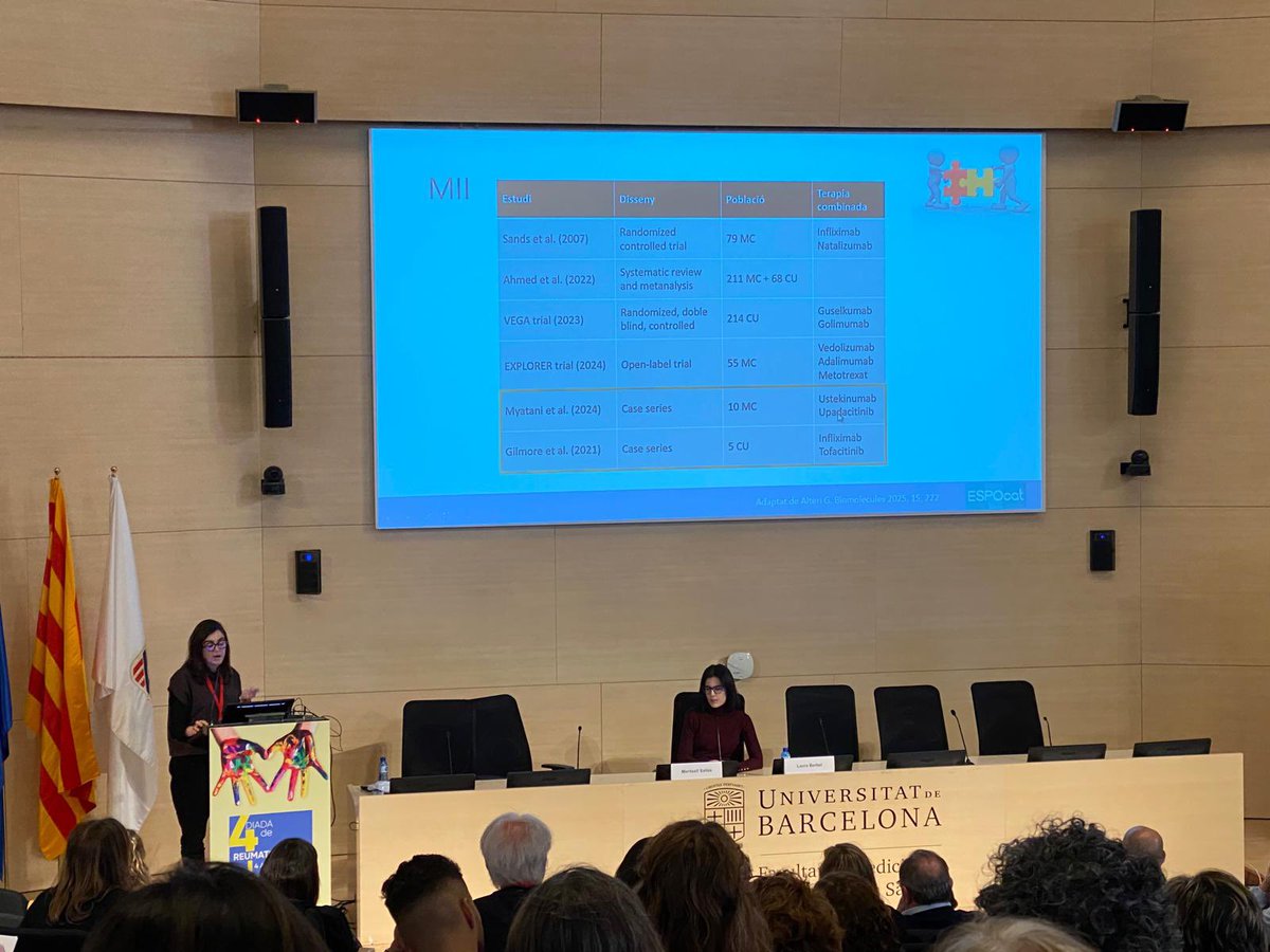 Avui #reumalthaia a la IV Diada Reumatologica! La nostra infermera Silvia Vilalta en el grup Infreu: Activitat de les consultes inf reu. I jo he presentat en el grup Espocat el resultat d’un estudi observacional de terapia combinada en espondiloartritis refractàries
#diadareu25