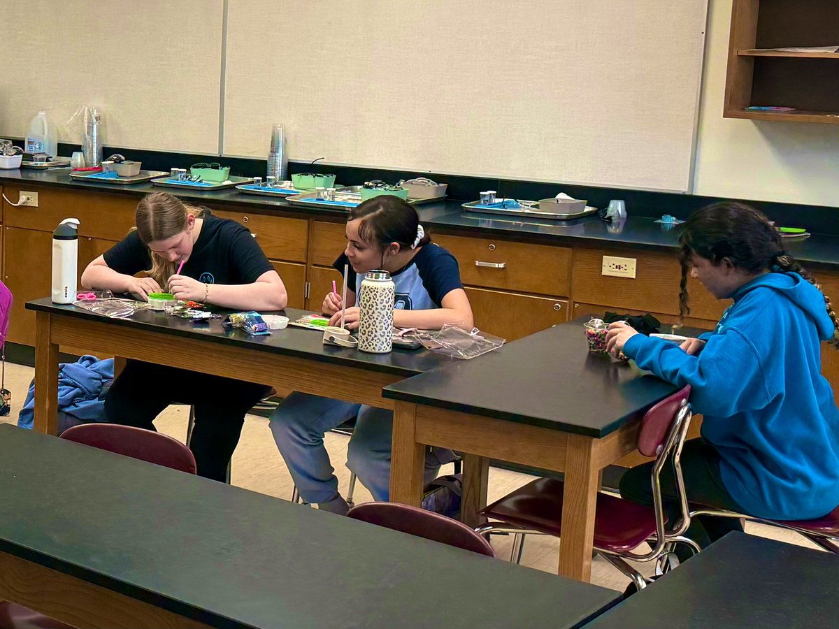 HAllisonSTEM's tweet photo. Fun times doing arts and crafts in PRIDE time today! Super focused on making them look great! 😊 @MrWPopejoy https://t.co/9OSrF1bXo2