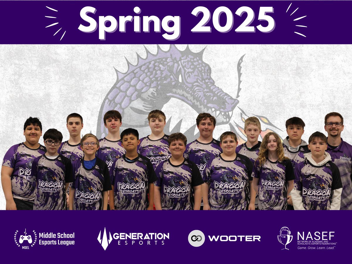 Take a look at our middle school scholar gamers for the Spring '25 season!   <a href="/JoinGenEsports/">Generation Esports</a> <a href="/MSELesports/">Middle School Esports League</a> <a href="/DragonActivity/">Pittsburg Dragon Activities</a>