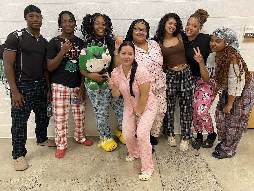 MCHSDurhamTech's tweet image. PJ  Day for #springschoolspiritweek