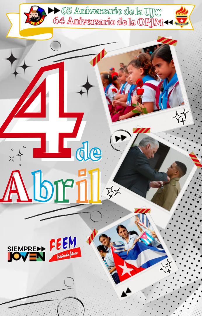 😎| ¡Llegó el día, la juventud✊🏻 cubana🇨🇺 está de fiesta!

Felicidades 🎉 jóvenes y pioneros 🤓