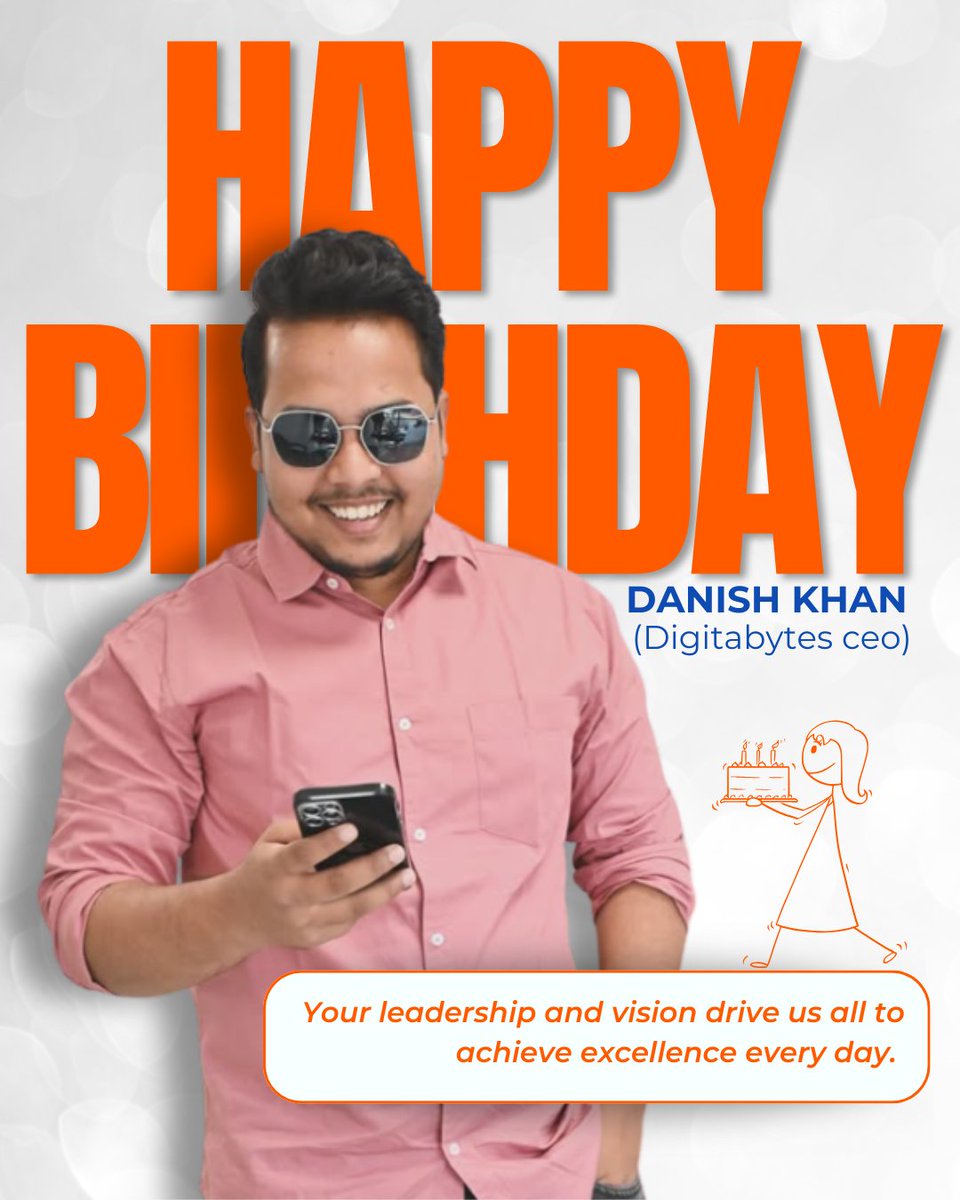 🎉🎂 Wishing a very Happy Birthday to our visionary leader, Danish Khan! 🎂🎉

Your leadership, innovation, and dedication inspire us every day. Team Digitabytes is grateful for your guidance and vision in shaping the future of digital success.