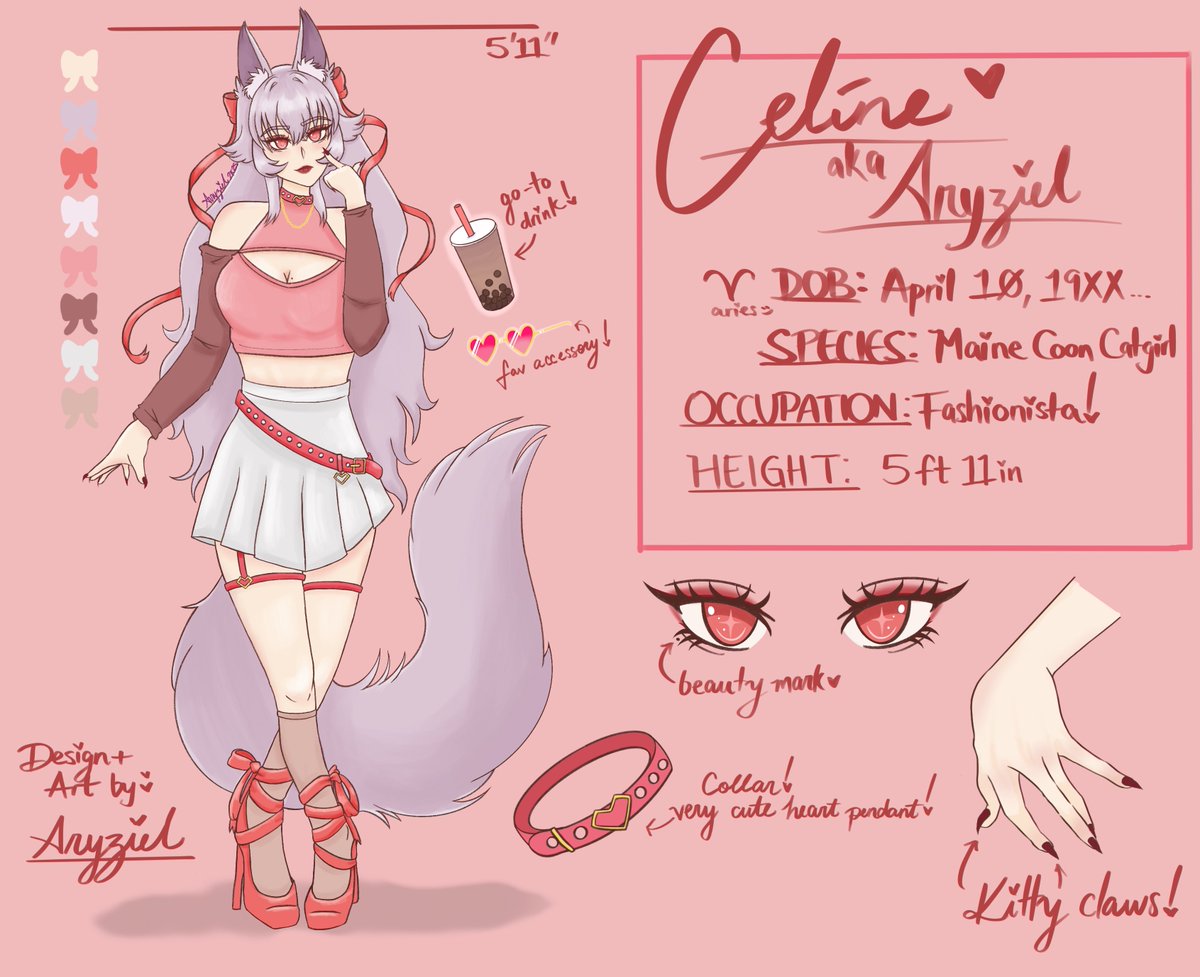 aryziel's tweet photo. ㅤㅤ ㅤ ㅤ    ㅤ ‌ :¨ ·.· ¨:
ㅤㅤ ㅤ ㅤ    ㅤ ‌  `· .  celíne! 
ㅤㅤ
hola, amores! your fashionista catgirl has arrived! come join me in my boutique below! 💕

♡ ‧˚: https://t.co/yNVUtL2kZE
୨୧: #VtuberEN #VTuberUprising #Vtuber https://t.co/yD1T1zGi5v