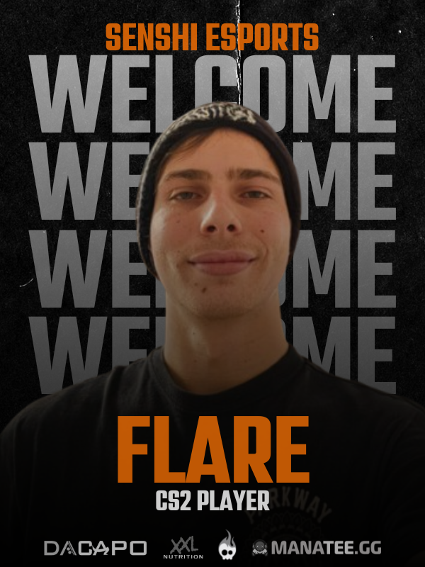 [#CS2] PLAYER ANNOUNCEMENT

We can finally announce our newest addition to our active roster!

Welcome to the family <a href="/Chopperwonder/">Flare</a> aka Flare

Watch his debut at <a href="/esportsdefensie/">Esports Defensie</a> Cup CS2 upcoming Sunday at 10:00 CEST