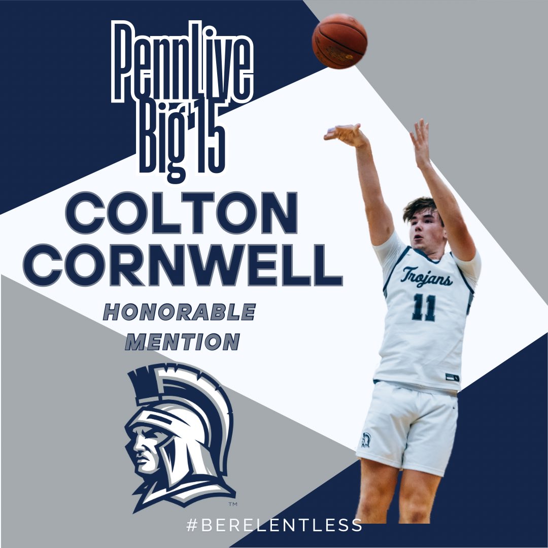BIG Congratulations to Colton Cornwell for being named PennLive Big 15 Honorable Mention. #berelentless