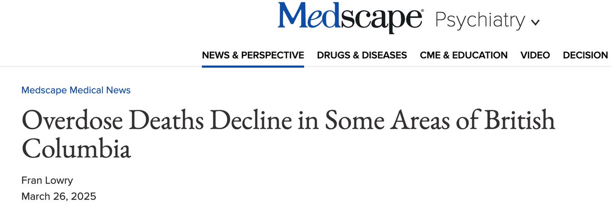Some encouraging data coming out of BC showing an early decline in deaths by overdose in 2025. One region NOT seeing a decline, however, is in the interior - which primarily consists of rural &amp; remote areas. Access to evidence-based services remains a critical need. #bcpoli