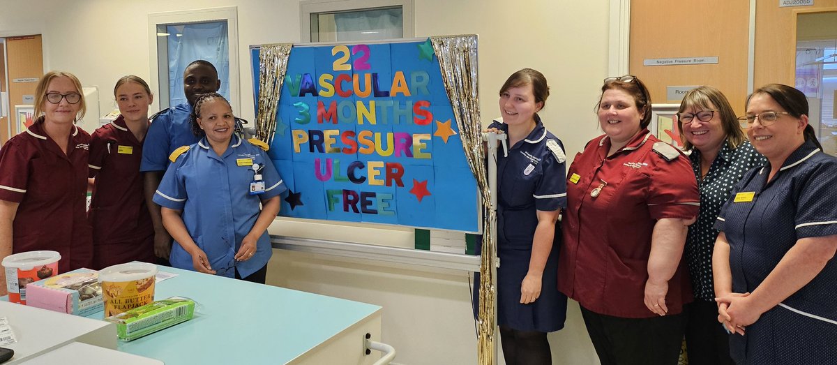 3 months Pressure Ulcer Free! Brilliant work 22vascular. Great example of teamwork to achieve a reduction in patient harms <a href="/rosieowen261/">Rosie Wheatley</a> <a href="/rreece75/">Rachel Reece</a> <a href="/Nik_Lewin/">Nikki Lewin</a> <a href="/UHCW_TVN/">UHCW</a> <a href="/mandy_ewington/">Mandy Ewington</a> <a href="/clarebaker06/">Clare Baker</a> <a href="/nhsuhcw/">UHCW NHS Trust</a>