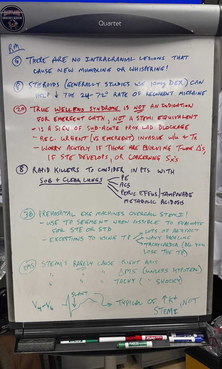 Friday shift ⁦<a href="/UMEmergencyMed/">U of Maryland Emergency Med</a>⁩ #foamed #WhiteBoardTeaching