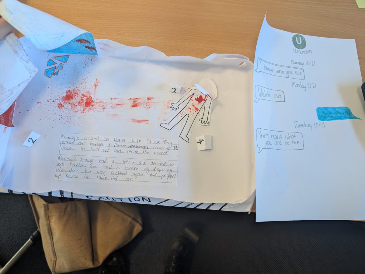 Crime Scenes created by NPA Level 5 Criminology pupils 🕵️‍♂️🕵️‍♀️