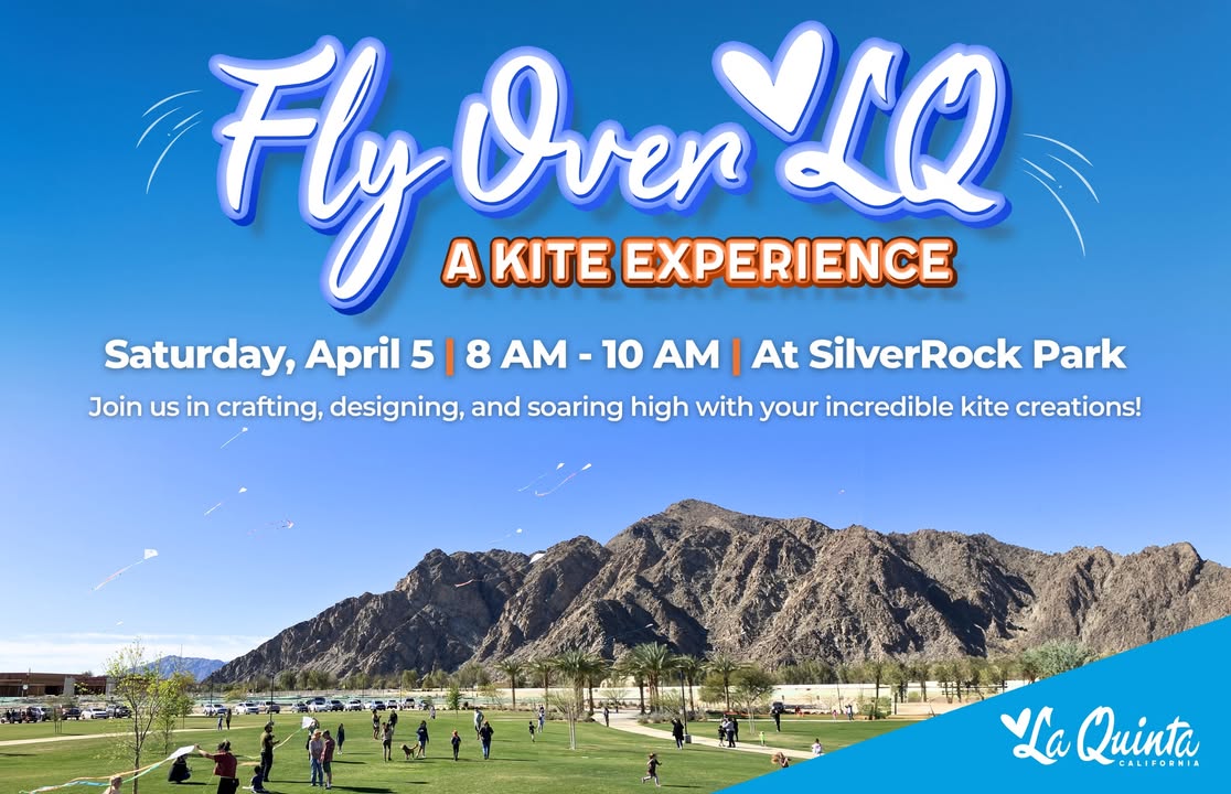 🪁✨ Let’s go fly a kite! Tomorrow morning at Fly Over LQ: A Kite Experience, SilverRock Park, April 5, 8–10 a.m. 🎨 Bring your own or craft one with us, fun for all ages &amp; free!