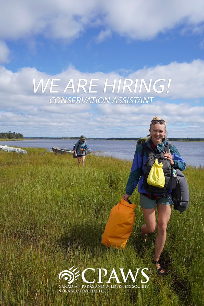 We are hiring!! Conservation Assistant position available. cpawsns.org/we-are-hiring-…