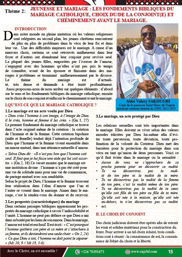 cnjcbf's tweet photo. Trouvez à partir de la page 15 de votre bulletin des questions en lien avec le mariage Catholique.

📖𝐑𝐞𝐧𝐝𝐞𝐳-𝐯𝐨𝐮𝐬 à 𝐥𝐚 𝐩𝐚𝐠𝐞 1️⃣5️⃣

𝘛é𝘭é𝘤𝘩𝘢𝘳𝘨𝘦 𝘵𝘰𝘯 𝘣𝘶𝘭𝘭𝘦𝘵𝘪𝘯 𝘪𝘤𝘪  https://t.co/09JlMJyVoU https://t.co/rfCysiPdyI
