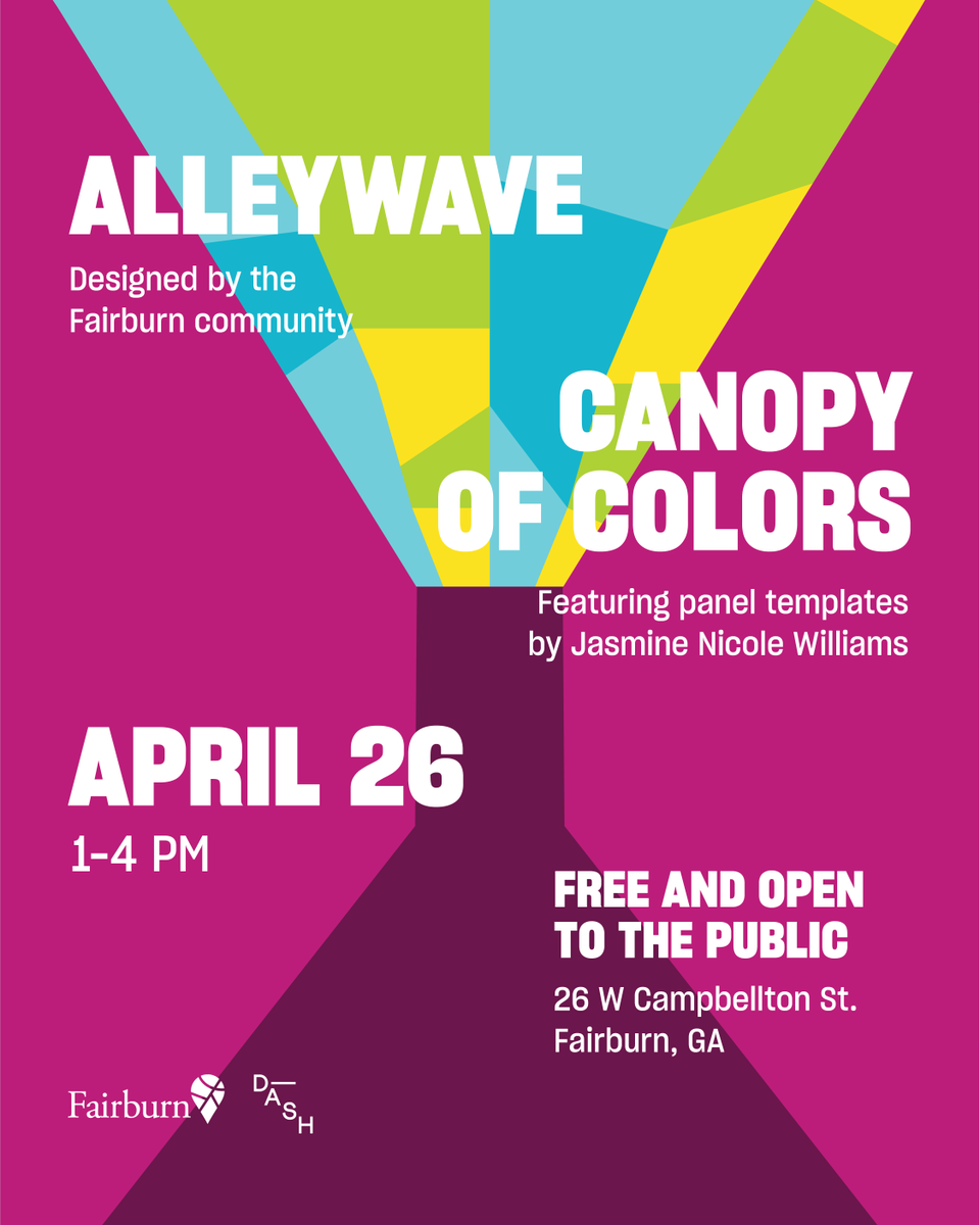 City of Fairburn (@cityoffairburn) on Twitter photo City of Fairburn’s got art & creativity🎨
Alleywave: Canopy of Colors is produced by Dashboard in collaboration with the City of
Fairburn’s Art in the Alley led by Jasmine Nicole Williams
4/26, 1PM - 4PM
RSVP - eventbrite.com/e/128155223021…
@dashboard_us <a href="/CityofFairburn/">City of Fairburn</a>
#alleywave City of Fairburn’s got art & creativity🎨
Alleywave: Canopy of Colors is produced by Dashboard in collaboration with the City of
Fairburn’s Art in the Alley led by Jasmine Nicole Williams
4/26, 1PM - 4PM
RSVP - eventbrite.com/e/128155223021…
@dashboard_us <a href="/CityofFairburn/">City of Fairburn</a>
#alleywave