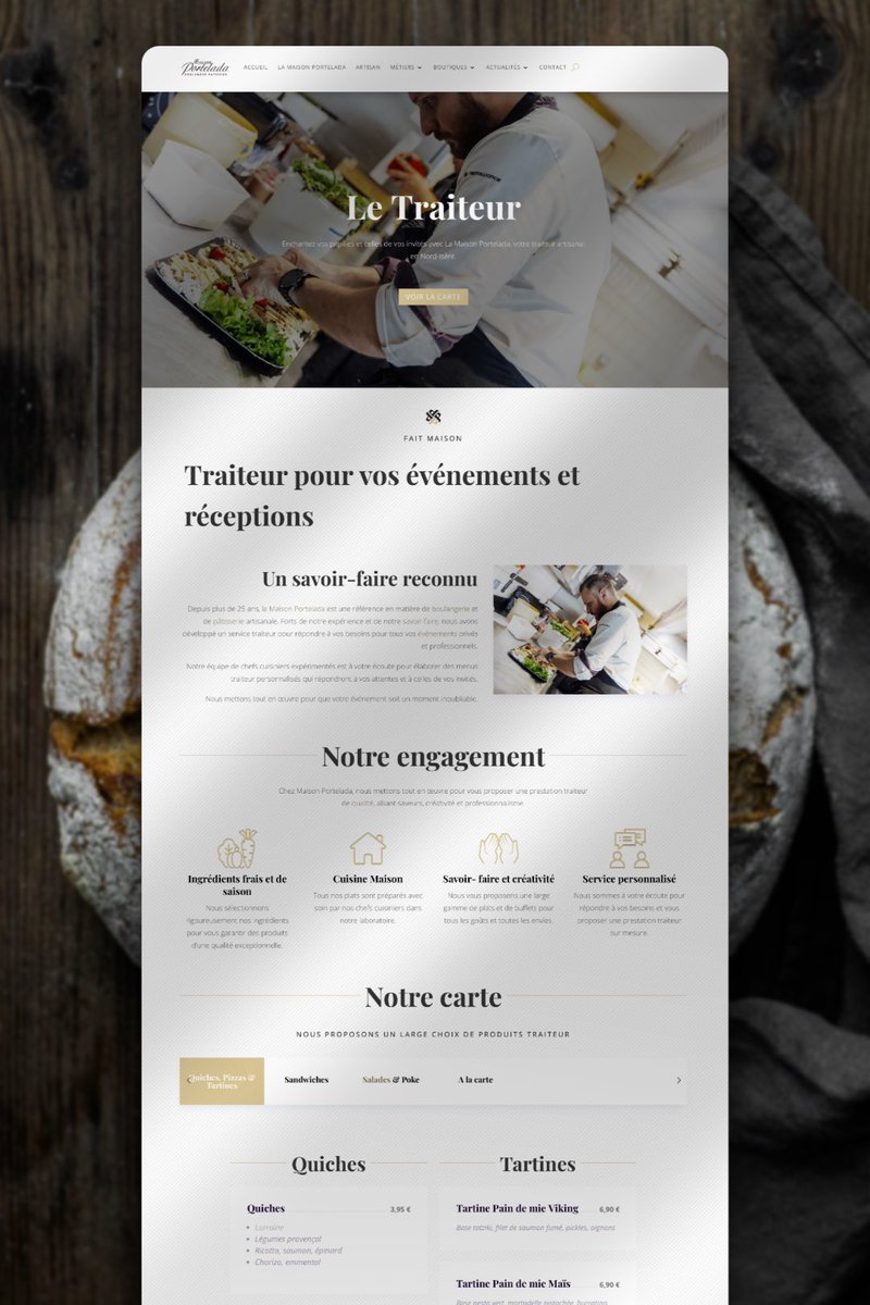 🚀 Nouveau Projet Web :

Heureux de dévoiler le site que j’ai conçu pour Maison Portelada, boulangerie-pâtisserie artisanale en Nord-Isère. Découvrez leurs métiers, boutiques et leurs cartes traiteur et snacking.

maisonportelada.com

#WebDesign #Boulangerie #Pâtisserie