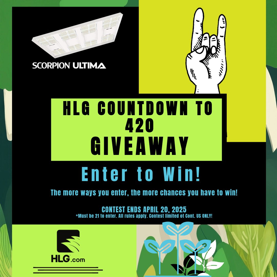 HLG's 420 Countdown is HERE!🤘 

To celebrate, we're giving away the HLG Scorpion Diablo Ultima—our most powerful addition to the series! 

ENTER NOW: gleam.io/Q4Sx0/hlg-420-…

Contest ends April 20th. Must be 21+ to enter.

Tag your buds 🌱💨

#HLG420Giveaway
