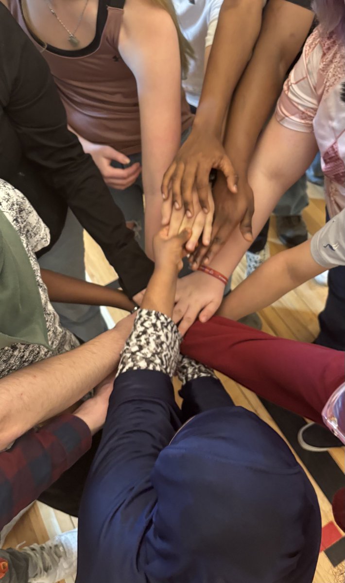 Lots of teamwork happening with our Unified sport practice today at lunch! Getting ready for upcoming games!