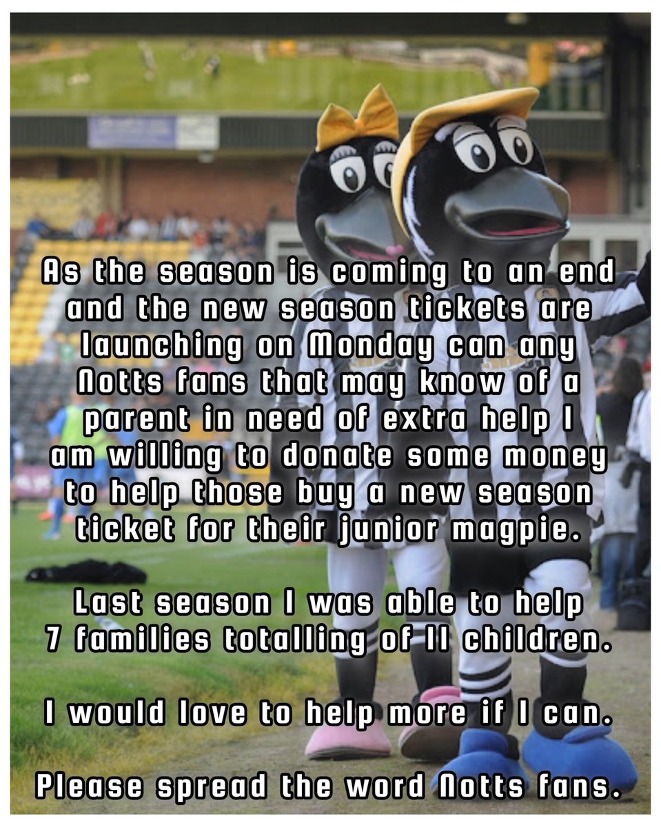 ncfcworld's tweet photo. ⚠️ ATTENTION ALL NOTTS FANS⚠️
Please have a good read and please share, I would love to do more kind things like this and help as many people I possibly can. 

Please DM me if you do know of anyone or it could be yourself. I’m willing to help.

#notts #nottscounty #ncfc https://t.co/Oh0L1jeNZz