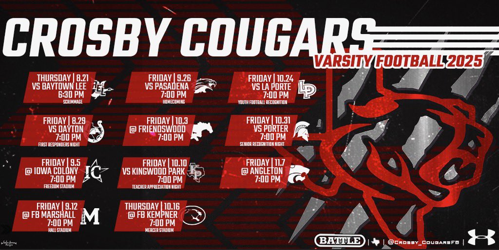 CoachJoeWillis's tweet image. Everything counts! @Crosby_CougarFB🔺 #TPW
