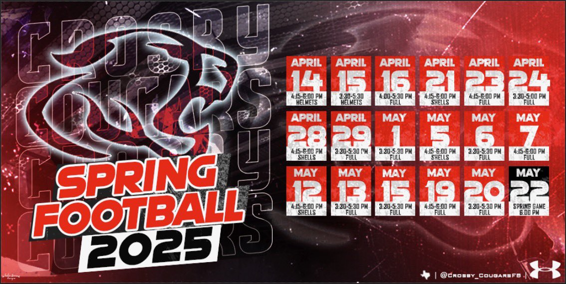 CoachJoeWillis's tweet image. Everything counts! @Crosby_CougarFB🔺 #TPW