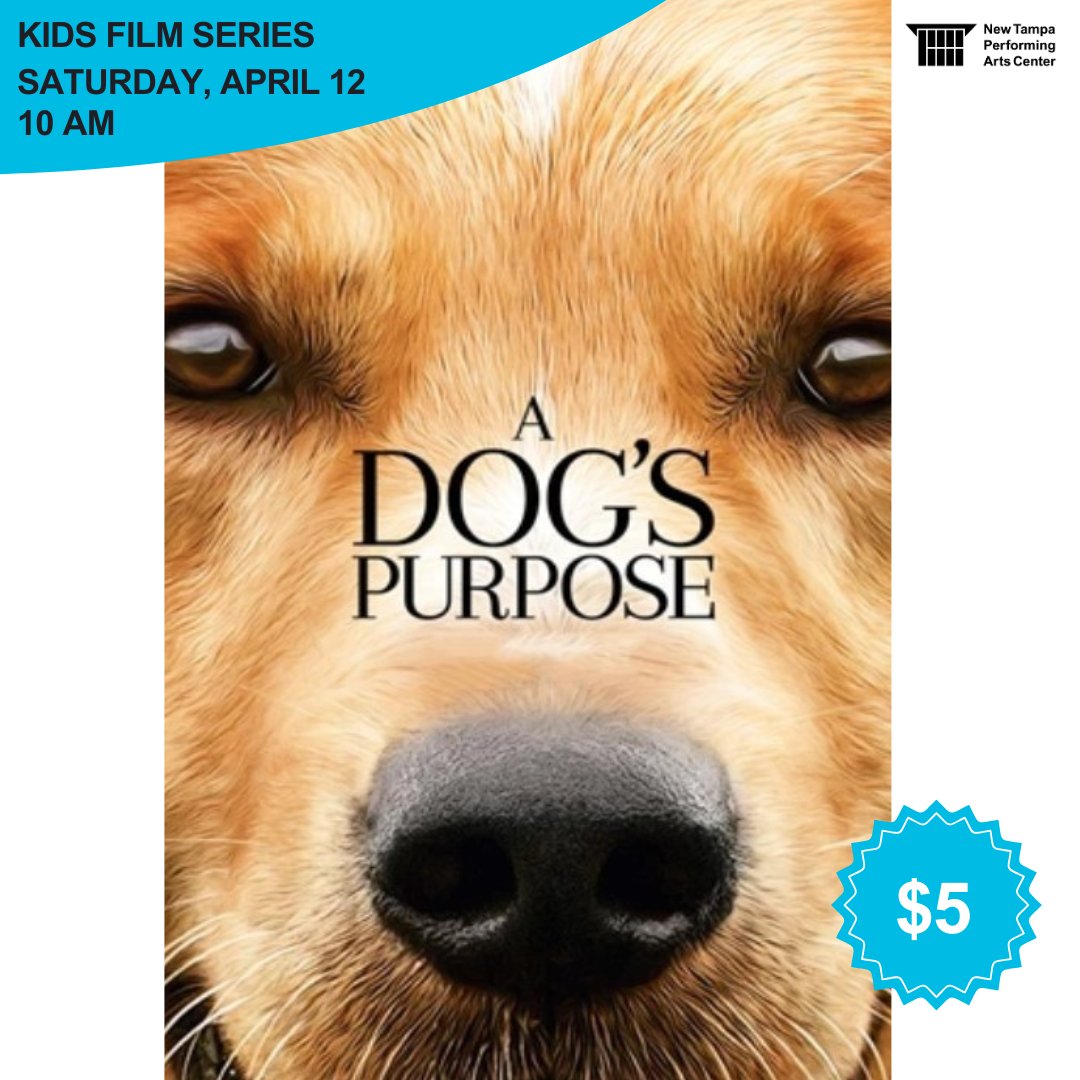 "Every dog happens for a reason." Come and enjoy our next five-dollar flick: A Dog's Purpose. 

It's the heartfelt story of a dog who searches for the meaning of his own existence through the lives of the humans he teaches to laugh and love. 🐶💖 

🎟️ bit.ly/42eM1LU