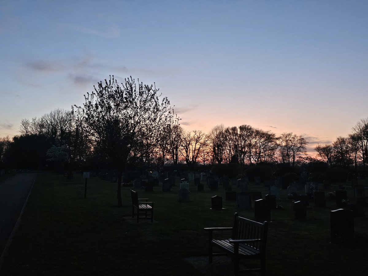 Sun setting on this evening's walk