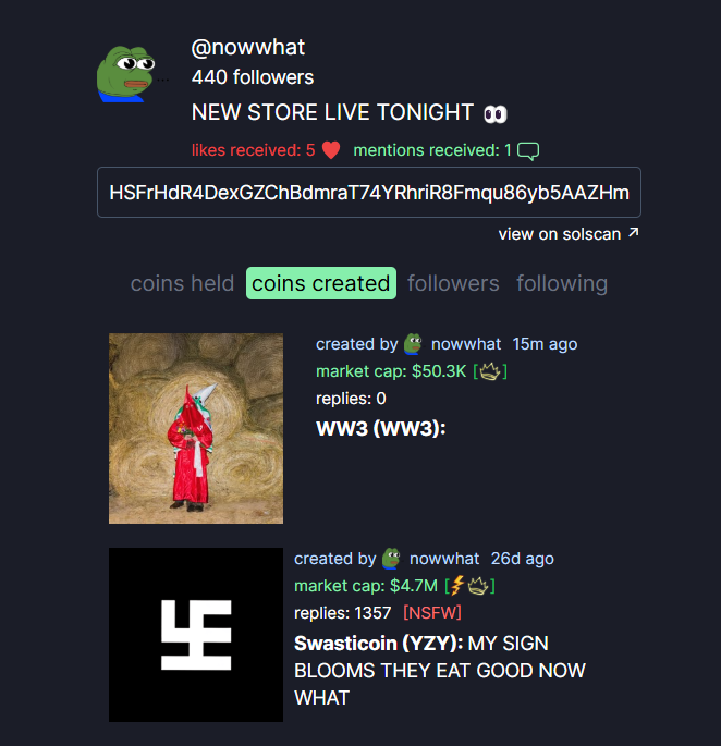 lesliechow_xyz's tweet photo. IF #WW3 drops today/this weekend - Nowwhat is 100% ye

$WW3 8hYie9totjkQ4BaZn35gwtH5PAFvA5LLSJCfg2tapump

No rhyme or reason why the dev would deploy this coin out of nowhere owning 0% supply https://t.co/uU0OhViKrV