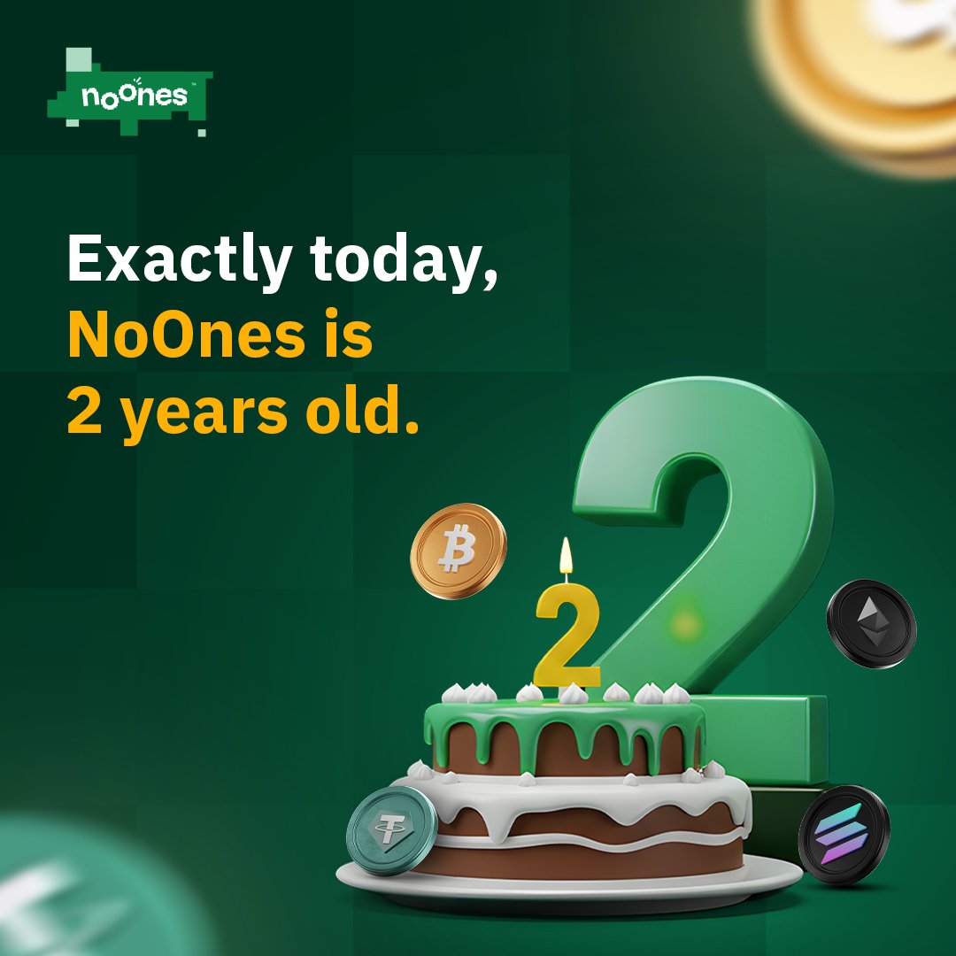 CharlesLinweIT's tweet photo. A life changing p2p crypto trading platform is #2 years today.
HAPPY BIRTHDAY @Noones @NoonesTech @NoonesSupport https://t.co/Ta4mGzGsDE