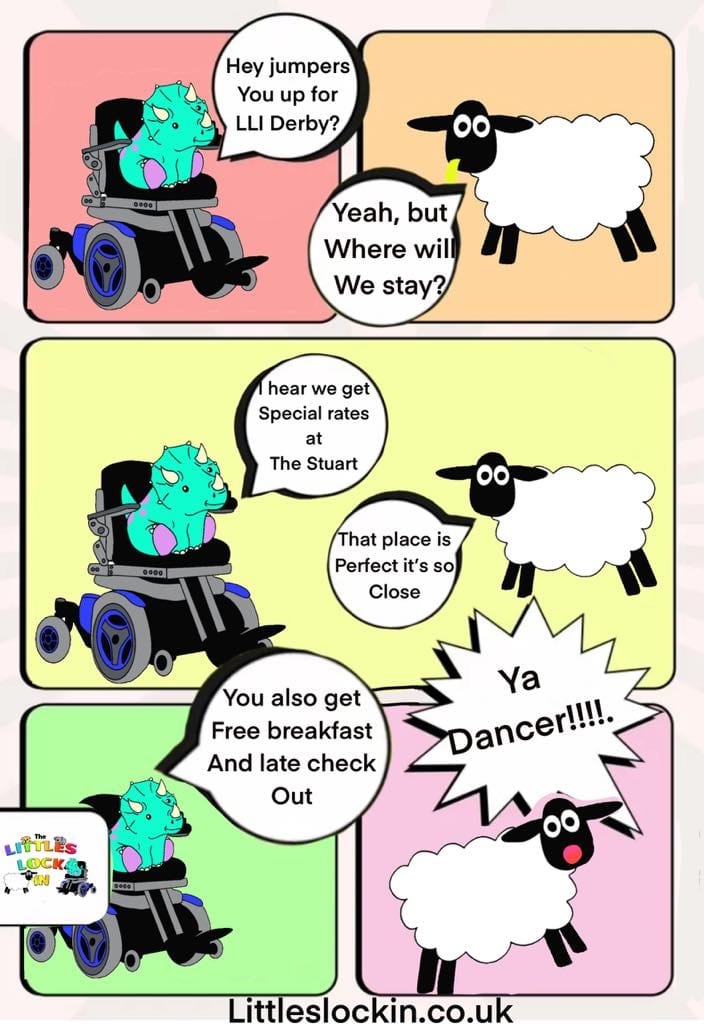 Looking for somewhere to stay for LLI Derby? Want exclusive rates, free breakfast and late check out? Just head to THESTUART.COM and use the code ATTIC for exclusive rates. And it's only a 5 minute drive from the venue!! LLI, your Ageplay adventure starts here