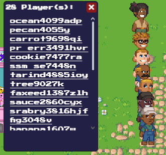 ZoeLordWeb3's tweet photo. What a beautiful bot group in land 911 at 713pm UTC, now you have the names, are you able to ban them? @whatslukedoing @heidichristne @pixels_online @ChuckFresco @RareAxies #MakePixelsGreatAgain #PixelsBotFree @Ronin_Network #RoninCreator #RoninGamer https://t.co/JeDA6eAs0x