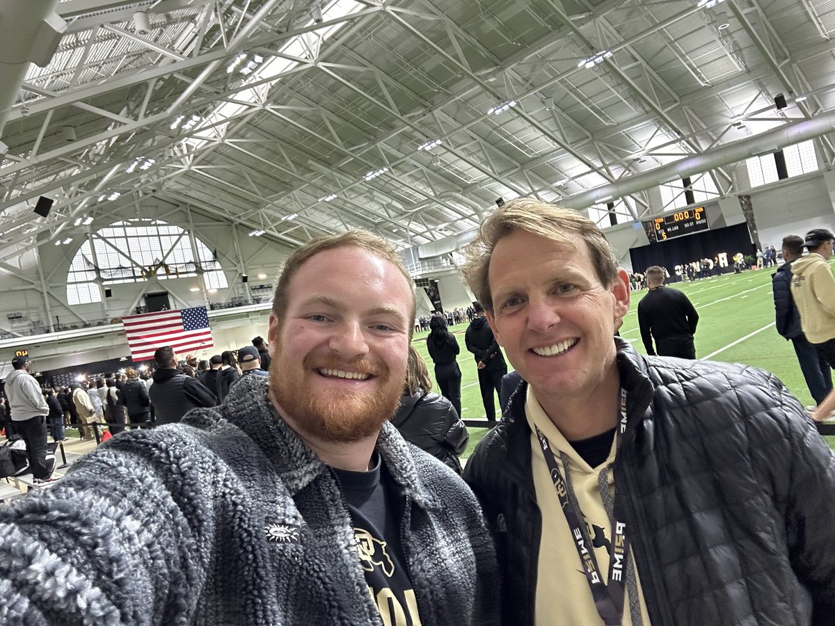 CamdenDempsey's tweet photo. Awesome seeing my teammates shine at the Colorado Buffaloes “We’re Not Hard 2 Find” Showcase today. Big-time talent on display at our pro day! Also great catching up with @godardabel —always appreciate your insight and support with @VerEstateTitle! #SkoBuffs #Proday #BuffsInBusiness