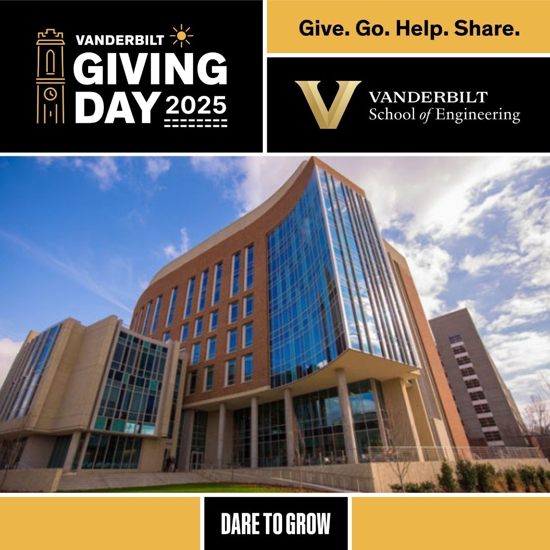 VU Engineering (@vuengineering) on Twitter photo 🚀 Get ready, Commodores! Giving Day 2025 is coming up on April 10 🎉, and this year, we're going BIG with the first-ever I⚓VU Week (April 7–11)
This is your chance to show some ❤️ for Vanderbilt and the School of Engineering. 
Early gifting: ow.ly/9oBB50VuRYC 🚀 Get ready, Commodores! Giving Day 2025 is coming up on April 10 🎉, and this year, we're going BIG with the first-ever I⚓VU Week (April 7–11)
This is your chance to show some ❤️ for Vanderbilt and the School of Engineering. 
Early gifting: ow.ly/9oBB50VuRYC