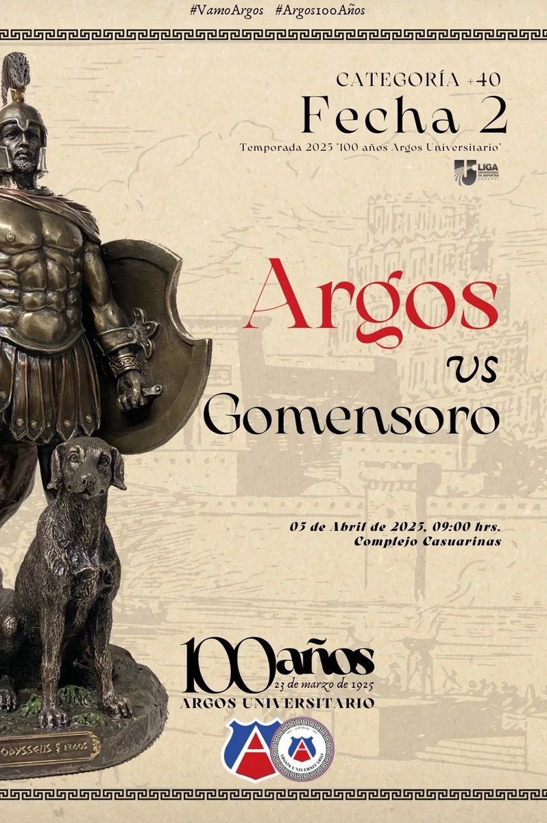 Se juega la 2da fecha de la <a href="/LUD_Oficial/">Liga Universitaria de Deportes</a> 
#vamosArgos #Argos100años