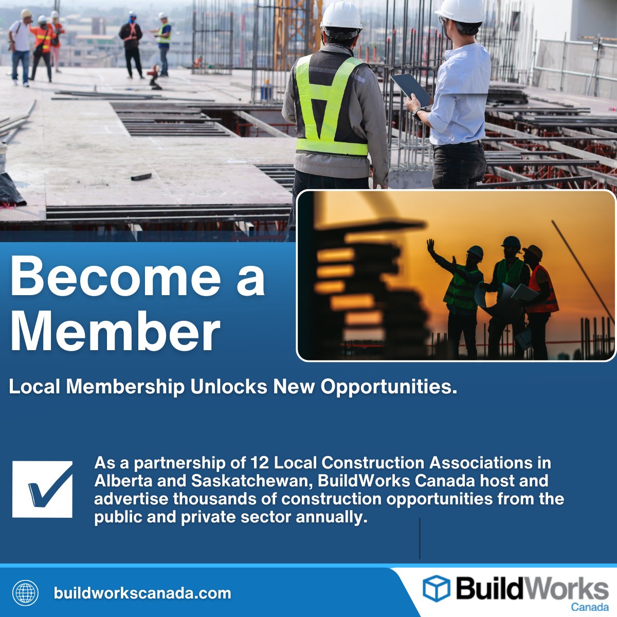 MHCA Membership gives you access BuildWorks which lists Construction projects all across Alberta. Join us now!