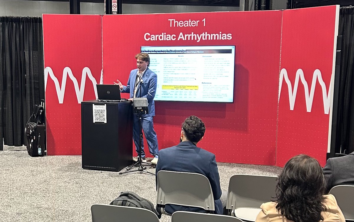 Internal Medicine at Iowa (@intmedatiowa) on Twitter photo At last weekend's <a href="/ACCinTouch/">American College of Cardiology</a> conf, our residents got practice on the national stage. Congrats to Drs. Stefano Byer, Mash Haque, Cole Howie, Pranav Puri, and Trisha Sleria! And to the mentors who have given them the guidance and encouragement to take this step. Well done! At last weekend's <a href="/ACCinTouch/">American College of Cardiology</a> conf, our residents got practice on the national stage. Congrats to Drs. Stefano Byer, Mash Haque, Cole Howie, Pranav Puri, and Trisha Sleria! And to the mentors who have given them the guidance and encouragement to take this step. Well done!
