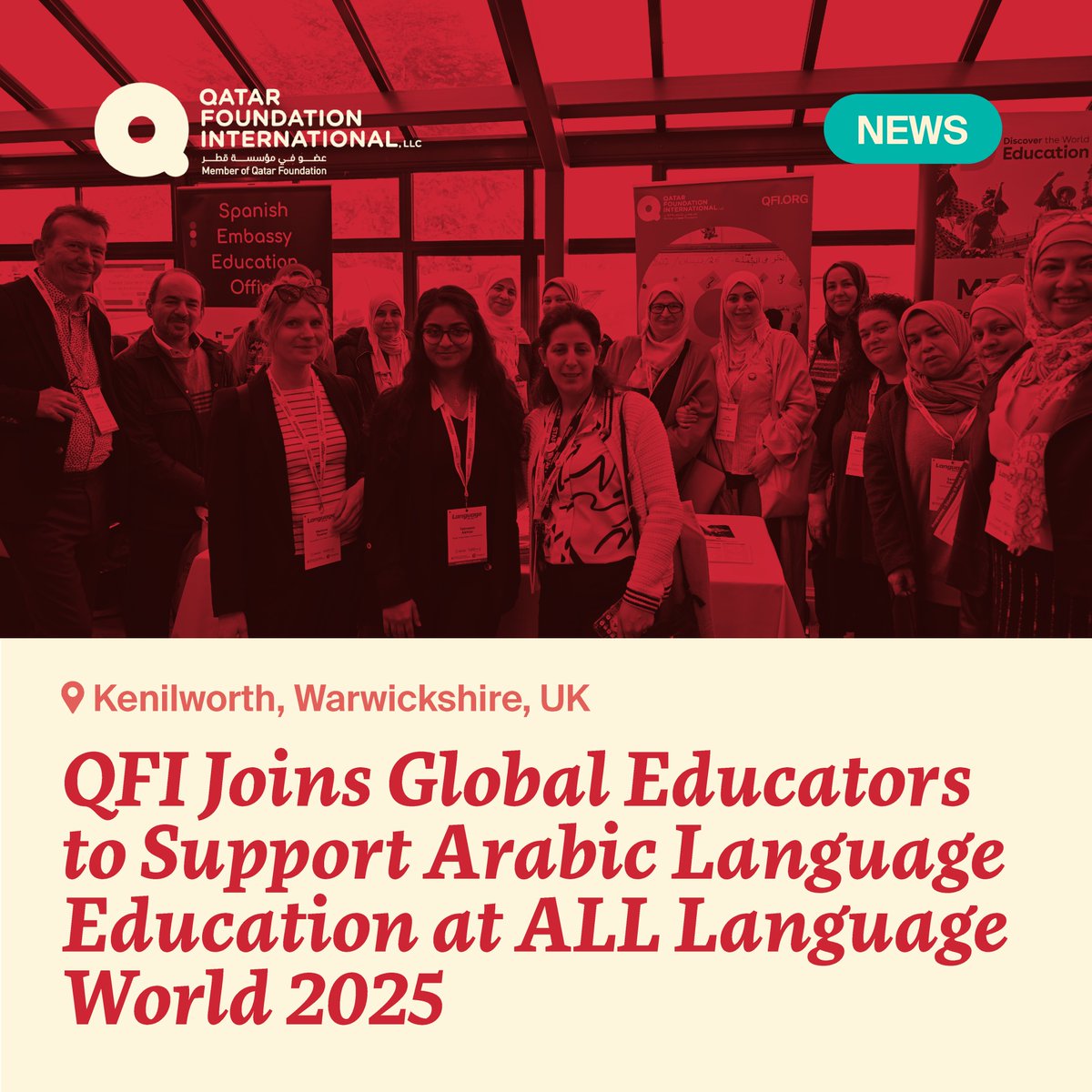 At #LanguageWorld2025, more than 20 Arabic educators gathered to share their expertise and insights, driving the conversation about the growth of Arabic language education in the UK.

Learn more: qfi.org/news/qfi-joins…