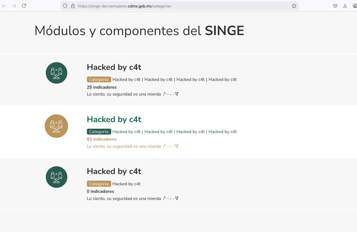ivillasenor's tweet image. 🔎 | c4t sigue evidenciando gobiernos

El atacante ahora vulneró a @SeMujeresCDMX. Es uno de los sitios que desarrolló @LaAgenciaCDMX cuando era encabezada por quien ahora es responsable de concentrar los datos de todos los mexicanos, @PPmerino 

¿Listos para los biométricos?