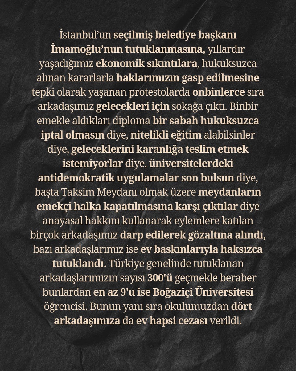 boun_otk's tweet photo. Arkadaşlarımızı serbest bırakın! https://t.co/LHsp8R5JUJ
