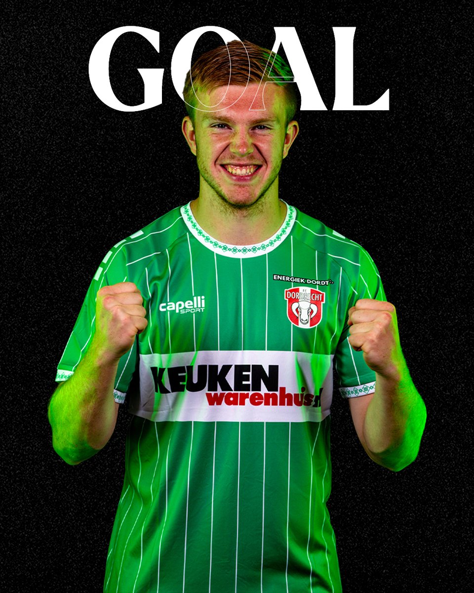 FC Dordrecht verdubbelt de voorsprong via Devin Haen: 2-0. Onze spits straft een fout van Jong Ajax-doelman Charlie Setford genadeloos af.

‘70 | #DORJAJ | 2-0