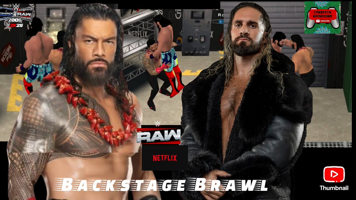 CreatechGamezon's tweet photo. Roman Reigns vs Seth Rollins | Backstage Brawl Erupts After CM Punk’s Win! | WWE Raw on Netflix | WWE SVR06 (WWE 2K25 Modded) PPSSPP #RomanReigns #SethRollins 
#WWE2K25 #WW
Watch Now 👇👇👇👇👇👇 https://t.co/yrF0zCRlbT https://t.co/jTsutpPLNl