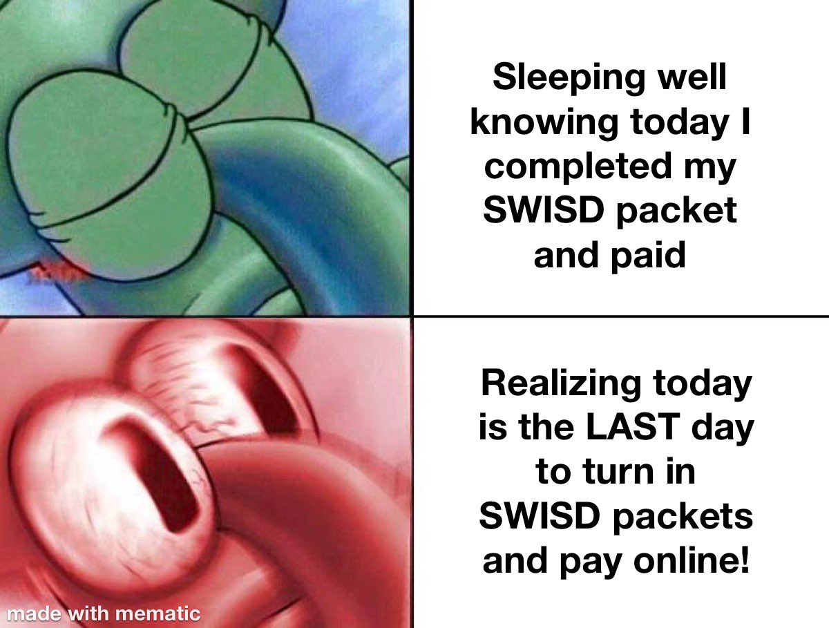 SWL Sports Medicine (@swisd_swlsmed) on Twitter photo Be sure to get your stuff turned in!
Packets due by 430pm!!
Payment (10$) due by 8:00pm!!
<a href="/swisd_athletics/">SWISD Athletics</a> <a href="/swisd_SWLathl/">SW Legacy Athletics</a> Be sure to get your stuff turned in!
Packets due by 430pm!!
Payment (10$) due by 8:00pm!!
<a href="/swisd_athletics/">SWISD Athletics</a> <a href="/swisd_SWLathl/">SW Legacy Athletics</a>