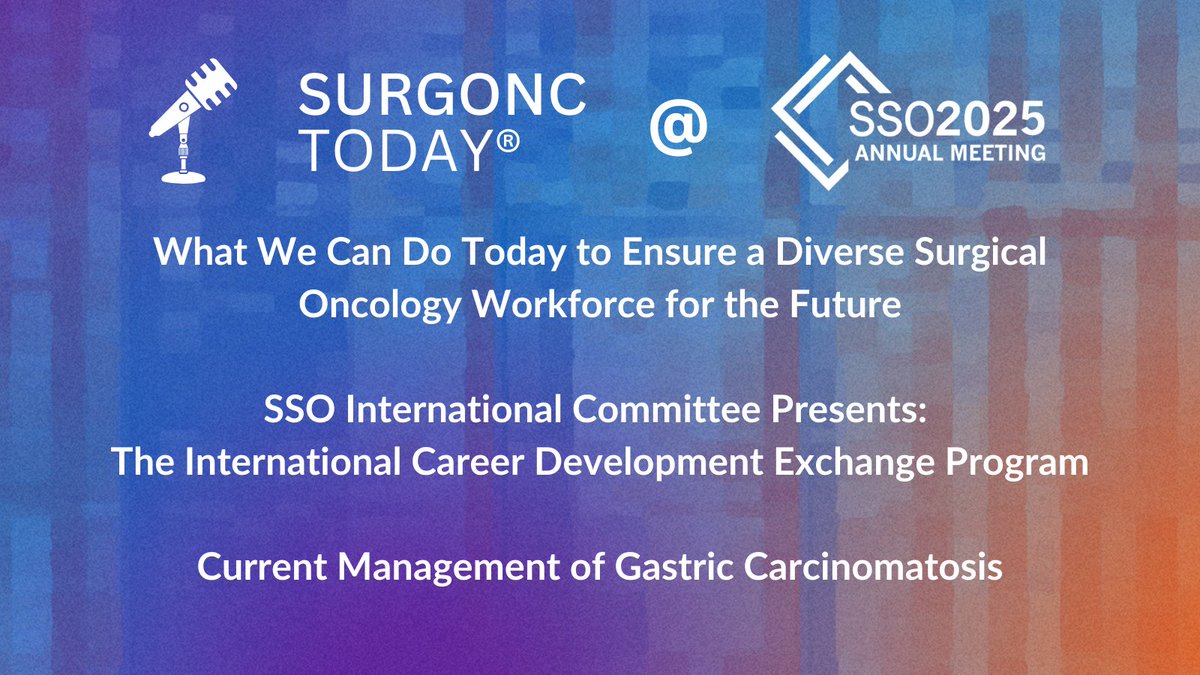 #SSO2025 included recording episodes of the SurgOnc Today podcast live from our SSO 2025 Recording Booth! 

The second round of episodes just dropped! 

🎶Listen in to the below episodes on Spotify, Apple Podcasts, or at ow.ly/PqSg50VuV6v