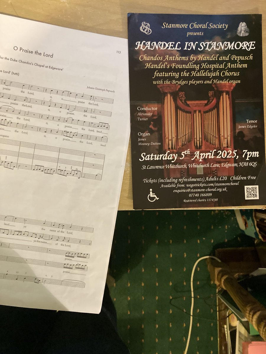 Last minute rehearsal for this marvellous concert on Saturday 5 April in Stanmore. Still some tickets left. It will be fabulous. ⁦<a href="/stanmorechoral/">Stanmore Choral</a>⁩ ⁦<a href="/AlexanderTurn95/">Alexander Turner</a>⁩ ⁦<a href="/harrowonline/">Harrow Online</a>⁩ ⁦<a href="/harrow_council/">London Borough of Harrow</a>⁩