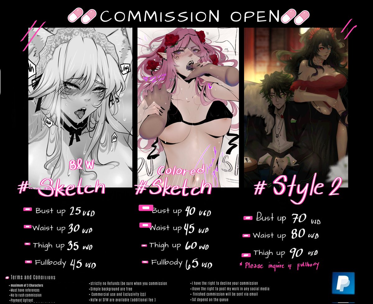 HIIII!! I'M  BACKKK AAAAHH 🫣🔥

🔥 Slots available for: 

✅ eye banner ( 30 usd ) 
✅ sfw°nsfw 

 - If interested or got questions feel free to message 🙇🤌☺️

TYSM AGAIN! 

for visibility rt and like are 🙇💕

Love lots 

Zy

#sketch #oc #ArtistOnTwitter