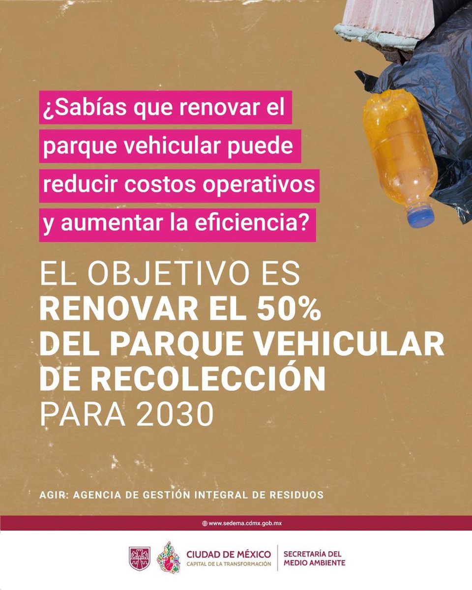 GobCDMX's tweet image. Con la Agencia de Gestión Integral de Residuos impulsamos diversas acciones que ayudan a mejorar la revalorización de los residuos para avanzar firmemente hacia una ciudad más limpia y sustentable.

¡Queremos convertir a la #CapitalDeLaTransformación en una ciudad #BasuraCero! ♻️