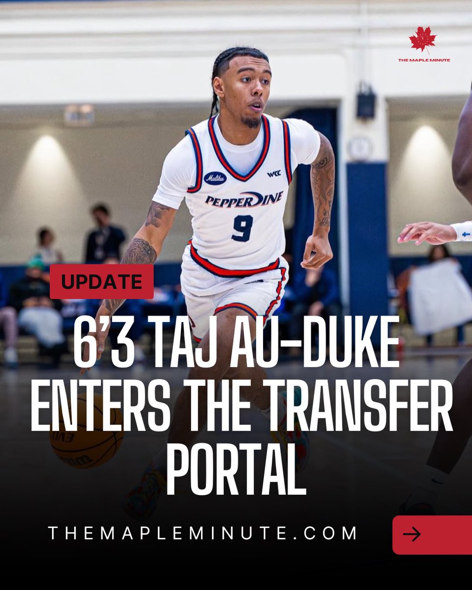 NEWS: 6’3 Taj Au-Duke (<a href="/PeppBasketball/">Pepperdine Men’s Basketball</a>) has officially entered his name into the transfer portal.