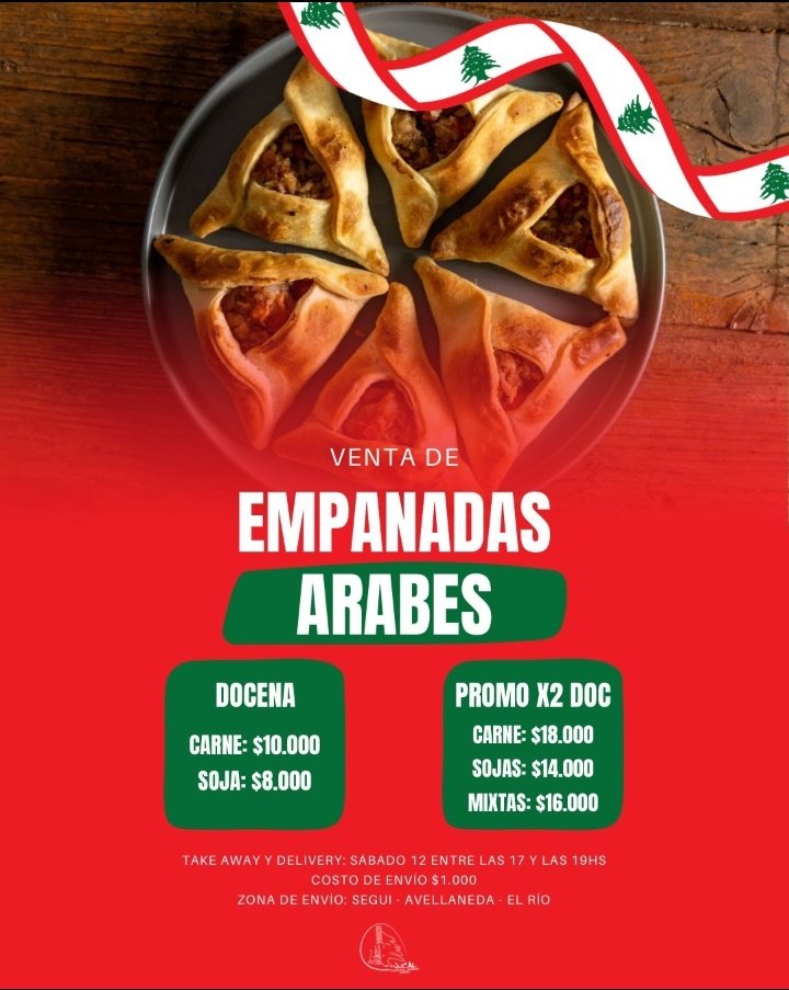 La Sociedad Libanesa de Rosario lanzó una venta de empanadas .