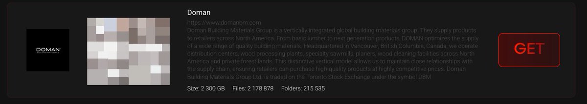 _venarix_'s tweet image. #Interlock #Ransomware group has allegedly compromised the systems of Doman Building Materials Group, Ltd. (domanbm.com), which distributes and manufactures building materials and provides related services across North America 🇨🇦.

The incident may have exposed…