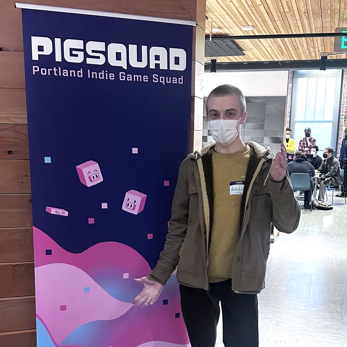 BossyPino's tweet photo. Bossy stopped by the Portland Indie Game Squad meetup!
Played a jam game called Wasdonaut that really cool and y'all should check it out.
#pigsquad #indiegame https://t.co/inftMU98TT