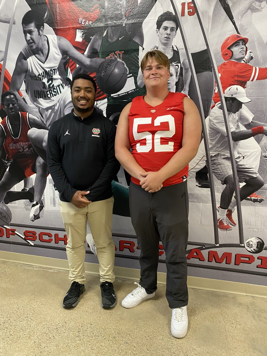 mikeybaldwinn's tweet image. Thank you @thereal_dave_T and @CoachAaronKeen for having me at the WashU Junior Day!